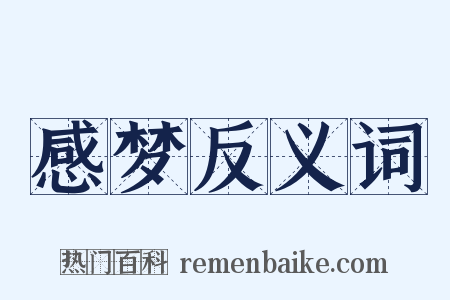 感梦反义词是什么意思的图片